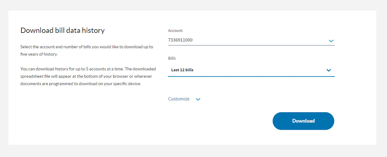 Download confirmation screen with blue Download button