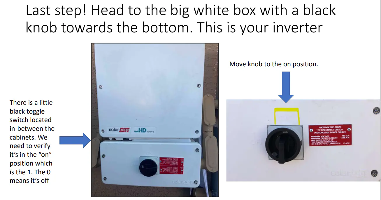 SolarEdge activation steps - Inverter