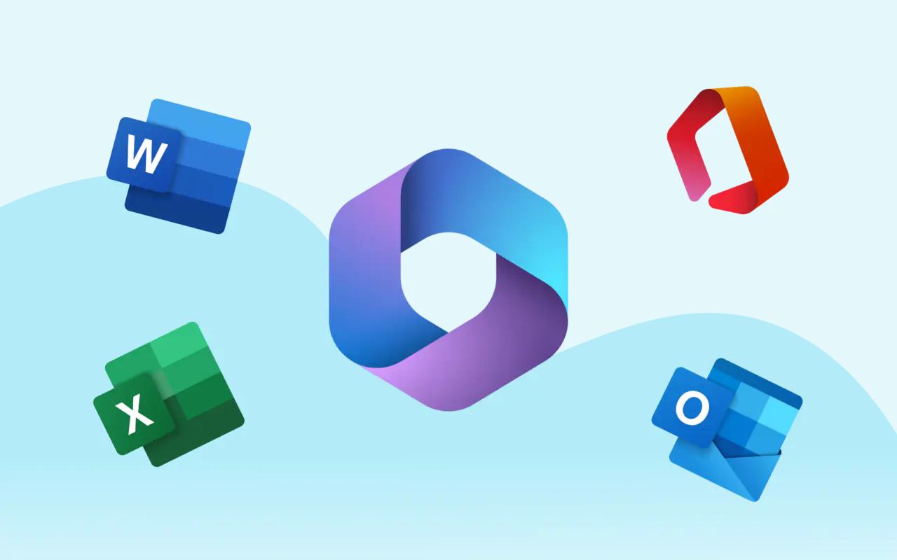 Microsoft 365 suite logo with various app icons